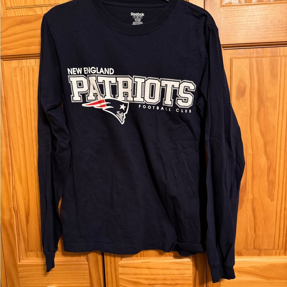 Reebok New England Patriots Navy Cotton Shirt